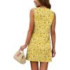 image:imageWIHOLL Casual Dresses for Women Crewneck Sleeveless Tank Dress Summer Spring Boho Vacation ClothesYellow White Print