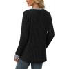 image:imageWIHOLL Long Sleeve Shirts for Women Lightweight Sweaters Fall Outfits 2026 Color Block Winter Clothing Dressy Casual Soft02black