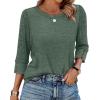 image:imageWIHOLL Long Sleeve Shirts for Women Lightweight Sweaters Fall Outfits 2026 Color Block Winter Clothing Dressy Casual Soft02green1