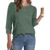 image:imageWIHOLL Long Sleeve Shirts for Women Lightweight Sweaters Fall Outfits 2026 Color Block Winter Clothing Dressy Casual Soft02green1