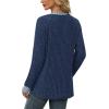 image:imageWIHOLL Long Sleeve Shirts for Women Lightweight Sweaters Fall Outfits 2026 Color Block Winter Clothing Dressy Casual Soft02navy Blue
