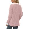 image:imageWIHOLL Long Sleeve Shirts for Women Lightweight Sweaters Fall Outfits 2026 Color Block Winter Clothing Dressy Casual Soft04pink