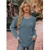 image:imageWIHOLL Long Sleeve Shirts for Women Lightweight Sweaters Fall Outfits 2026 Color Block Winter Clothing Dressy Casual Soft05blue