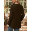 image:imageWIHOLL Long Sleeve Shirts for Women Lightweight Sweaters Fall Outfits 2026 Color Block Winter Clothing Dressy Casual Soft05brown