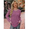image:imageWIHOLL Long Sleeve Shirts for Women Lightweight Sweaters Fall Outfits 2026 Color Block Winter Clothing Dressy Casual Soft05hot Pink