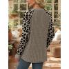 image:imageWIHOLL Long Sleeve Shirts for Women Lightweight Sweaters Fall Outfits 2026 Color Block Winter Clothing Dressy Casual Soft08apricot Leopard