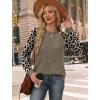 image:imageWIHOLL Long Sleeve Shirts for Women Lightweight Sweaters Fall Outfits 2026 Color Block Winter Clothing Dressy Casual Soft08apricot Leopard