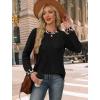 image:imageWIHOLL Long Sleeve Shirts for Women Lightweight Sweaters Fall Outfits 2026 Color Block Winter Clothing Dressy Casual Soft08black Leopard