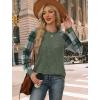 image:imageWIHOLL Long Sleeve Shirts for Women Lightweight Sweaters Fall Outfits 2026 Color Block Winter Clothing Dressy Casual Soft08green Plaid