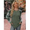 image:imageWIHOLL Long Sleeve Shirts for Women Lightweight Sweaters Fall Outfits 2026 Color Block Winter Clothing Dressy Casual Soft08green Plaid