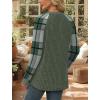 image:imageWIHOLL Long Sleeve Shirts for Women Lightweight Sweaters Fall Outfits 2026 Color Block Winter Clothing Dressy Casual Soft08green Plaid