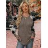 image:imageWIHOLL Long Sleeve Shirts for Women Lightweight Sweaters Fall Outfits 2026 Color Block Winter Clothing Dressy Casual Soft08khaki Plaid