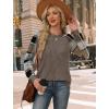 image:imageWIHOLL Long Sleeve Shirts for Women Lightweight Sweaters Fall Outfits 2026 Color Block Winter Clothing Dressy Casual Soft08khaki Plaid