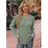 image:imageWIHOLL Long Sleeve Shirts for Women Lightweight Sweaters Fall Outfits 2026 Color Block Winter Clothing Dressy Casual Soft08light Green