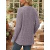 image:imageWIHOLL Long Sleeve Shirts for Women Lightweight Sweaters Fall Outfits 2026 Color Block Winter Clothing Dressy Casual Soft08light Purple