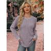 image:imageWIHOLL Long Sleeve Shirts for Women Lightweight Sweaters Fall Outfits 2026 Color Block Winter Clothing Dressy Casual Soft08light Purple