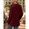 image:imageWIHOLL Long Sleeve Shirts for Women Lightweight Sweaters Fall Outfits 2026 Color Block Winter Clothing Dressy Casual Soft08red