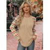 image:imageWIHOLL Long Sleeve Shirts for Women Lightweight Sweaters Fall Outfits 2026 Color Block Winter Clothing Dressy Casual Soft08red Yellow Plaid