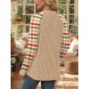 image:imageWIHOLL Long Sleeve Shirts for Women Lightweight Sweaters Fall Outfits 2026 Color Block Winter Clothing Dressy Casual Soft08red Yellow Plaid