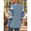 image:imageWIHOLL Long Sleeve Shirts for Women Lightweight Sweaters Fall Outfits 2026 Color Block Winter Clothing Dressy Casual Soft08sky Blue Stripes