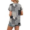 image:imageWIHOLL Womens Blouses Spring Tops Short Sleeve Shirts Dressy Casual Summer Vacation Fashion Clothing 2026Boho Charcoal Grey