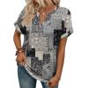 image:imageWIHOLL Womens Blouses Spring Tops Short Sleeve Shirts Dressy Casual Summer Vacation Fashion Clothing 2026Boho Charcoal Grey