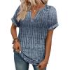 image:imageWIHOLL Womens Blouses Spring Tops Short Sleeve Shirts Dressy Casual Summer Vacation Fashion Clothing 2026Boho Navy