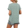 image:imageWIHOLL Womens Blouses Spring Tops Short Sleeve Shirts Dressy Casual Summer Vacation Fashion Clothing 2026Floral Green
