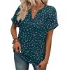 image:imageWIHOLL Womens Blouses Spring Tops Short Sleeve Shirts Dressy Casual Summer Vacation Fashion Clothing 2026Floral Print