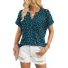image:imageWIHOLL Womens Blouses Spring Tops Short Sleeve Shirts Dressy Casual Summer Vacation Fashion Clothing 2026Floral Print