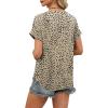 image:imageWIHOLL Womens Blouses Spring Tops Short Sleeve Shirts Dressy Casual Summer Vacation Fashion Clothing 2026Light Brown Leopard Print