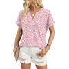 image:imageWIHOLL Womens Blouses Spring Tops Short Sleeve Shirts Dressy Casual Summer Vacation Fashion Clothing 2026Pink Dot
