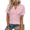 image:imageWIHOLL Womens Blouses Spring Tops Short Sleeve Shirts Dressy Casual Summer Vacation Fashion Clothing 2026Pink Dot