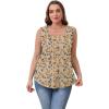 image:imageWIHOLL Womens Square Neck Tank Top0foral