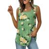 image:imageWIHOLL Womens Square Neck Tank Top0green Flower