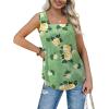 image:imageWIHOLL Womens Square Neck Tank Top0green Flower