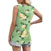 image:imageWIHOLL Womens Square Neck Tank Top0green Flower