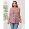image:imageWIHOLL Womens Square Neck Tank Top0pink Flower