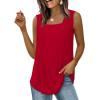 image:imageWIHOLL Womens Square Neck Tank Top3red