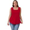 image:imageWIHOLL Womens Square Neck Tank Top3red