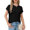 image:imageWIHOLL Womens Summer Cap Sleeve Crochet Tops Hollow Out Spring Sweaters Vacation Cruise Outfits Fashion Clothing 2026Ablack