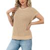 image:imageWIHOLL Womens Summer Cap Sleeve Crochet Tops Hollow Out Spring Sweaters Vacation Cruise Outfits Fashion Clothing 2026Bapricot