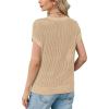 image:imageWIHOLL Womens Summer Cap Sleeve Crochet Tops Hollow Out Spring Sweaters Vacation Cruise Outfits Fashion Clothing 2026Bapricot