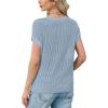 image:imageWIHOLL Womens Summer Cap Sleeve Crochet Tops Hollow Out Spring Sweaters Vacation Cruise Outfits Fashion Clothing 2026Eblue