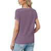 image:imageWIHOLL Womens Summer Cap Sleeve Crochet Tops Hollow Out Spring Sweaters Vacation Cruise Outfits Fashion Clothing 2026Ggrey Purple