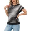 image:imageWIHOLL Womens Summer Cap Sleeve Crochet Tops Hollow Out Spring Sweaters Vacation Cruise Outfits Fashion Clothing 2026Japricot Black