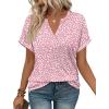 image:imageWIHOLL Womens Blouses Spring Tops Short Sleeve Shirts Dressy Casual Summer Vacation Fashion Clothing 2026Pink Dot