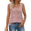 image:imageWIHOLL Womens Square Neck Tank Top0pink Flower