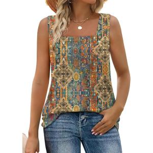 image:imageWIHOLL Womens Square Neck Tank Top0boho