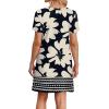image:imageWIHOLL Boho Summer Dresses for Women Casual Loose T Shirt Dress with Pockets Beach Vacation Outfits S4XL06 Floral Chrysanthemum
